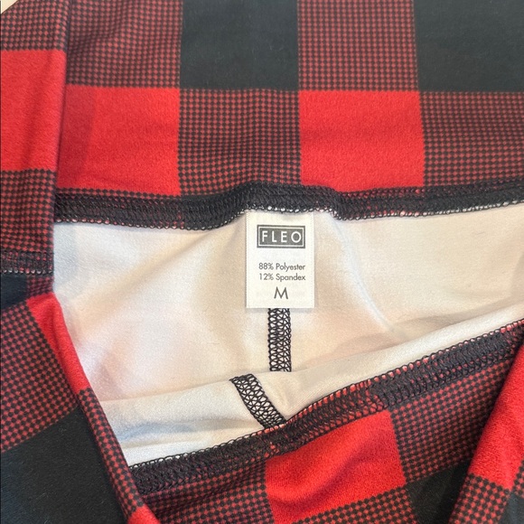 Fleo Women's Athletic Shorts in Red and Black Checkered. NWT. - Picture 3 of 5